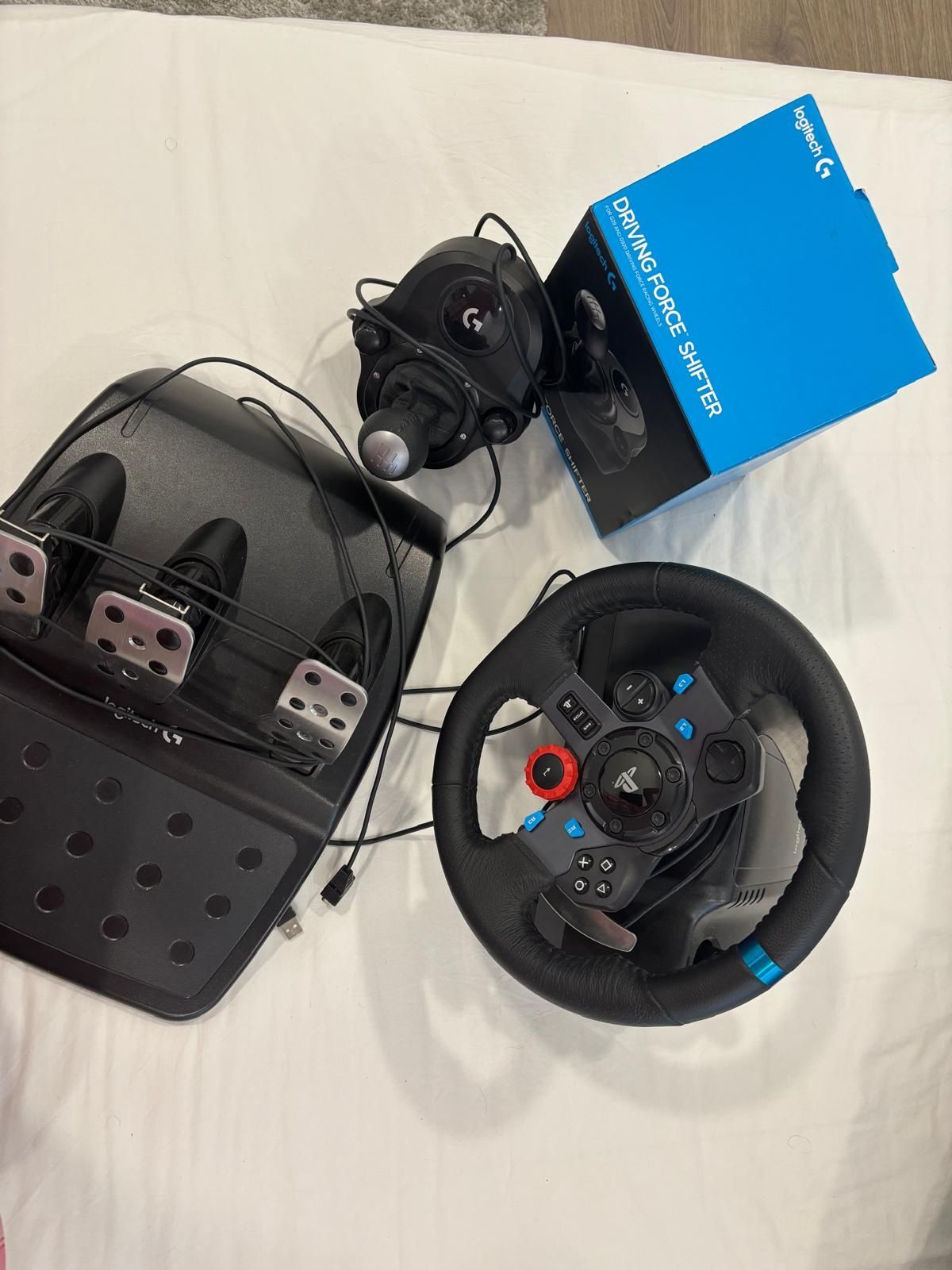 Volante Logitech G29 com Pedais e Alavanca de Velocidades - Impecável!
