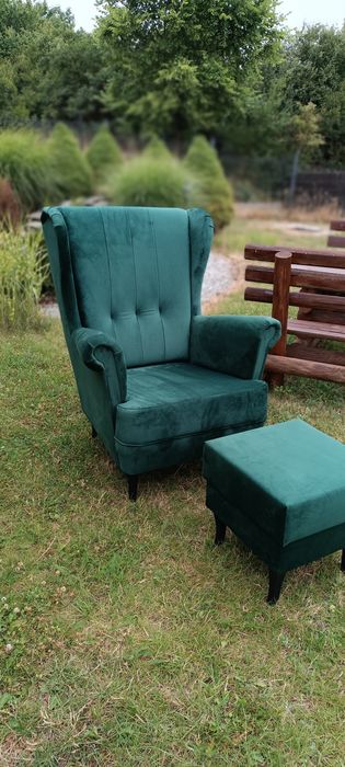 Fotel uszak na sprężynach producent, nowy