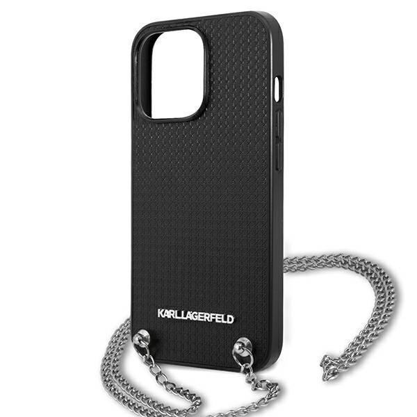 Etui Karl Lagerfeld Leather Textured and Chain dla iPhone 13 Pro Max