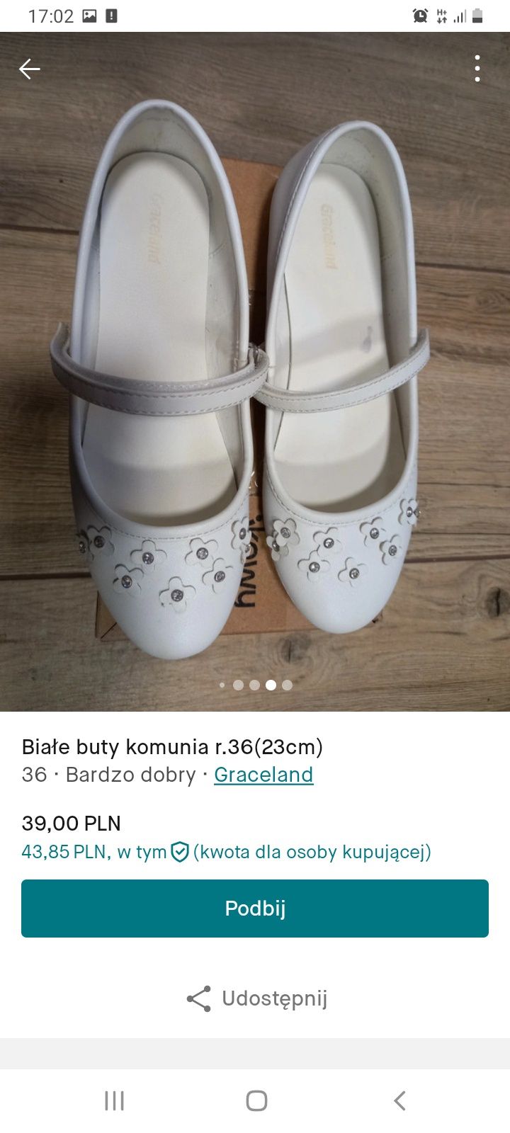 Buty komunijne r.36