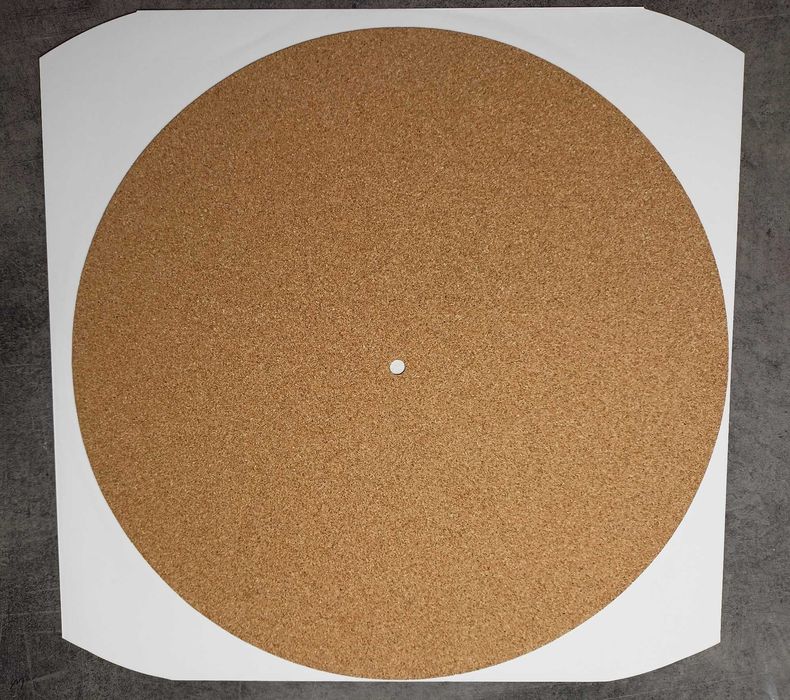 Korkowa slipmata na talerz gramofonu