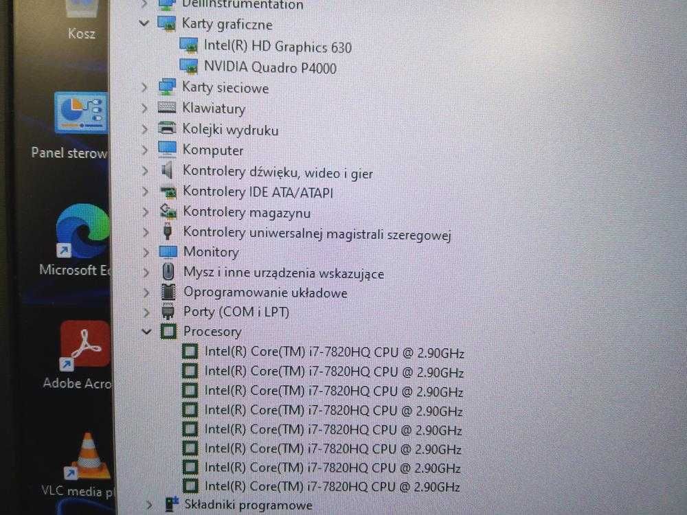 Laptop Mocny Dell PRECISION 7720 i7 17,3 32GB 512 + 1TB Nvidia 8GB