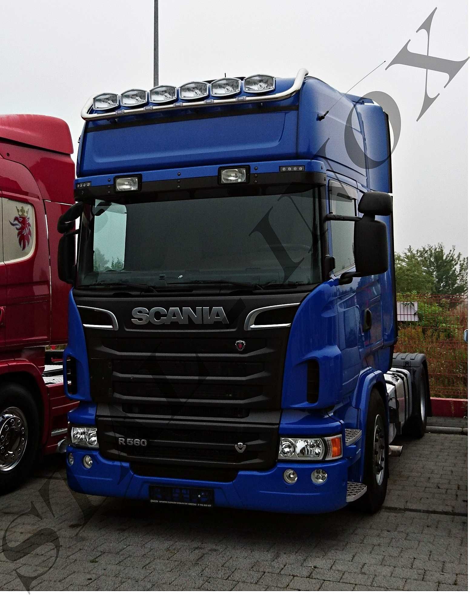 Orurowanie górne Scania Topline Highline długie ramiona oświetlenie
