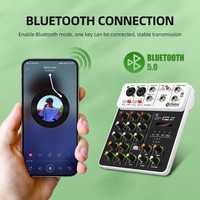 Аудио микшер 4-х канальн. Debra V4. Bluetooth, звуковая карта. Пульт