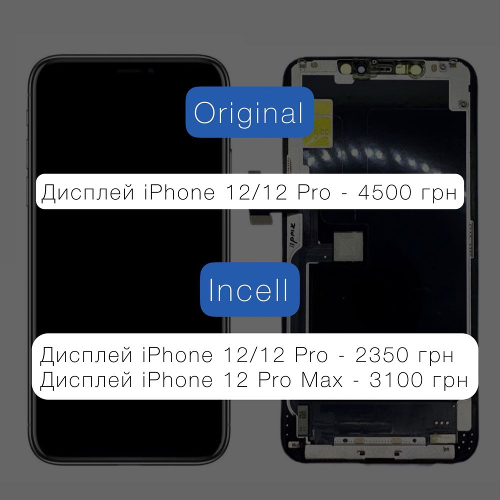 Дисплей, дисплейний модуль, екран айфон iPhone 12, 12 pro, 12 pro max