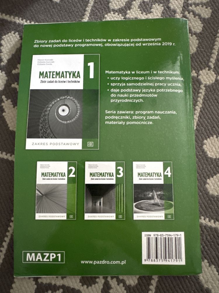 Zbiór zadań matematyka pazdro 1