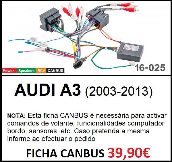 Rádio 2DIN 9" [4+32GB] • AUDI A3 • (2003 a 2012) • Android • GPS / 8P