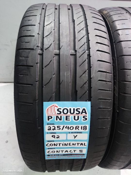 2 pneus semi novos 225-40r18 continental - oferta dos portes 120 EUROS