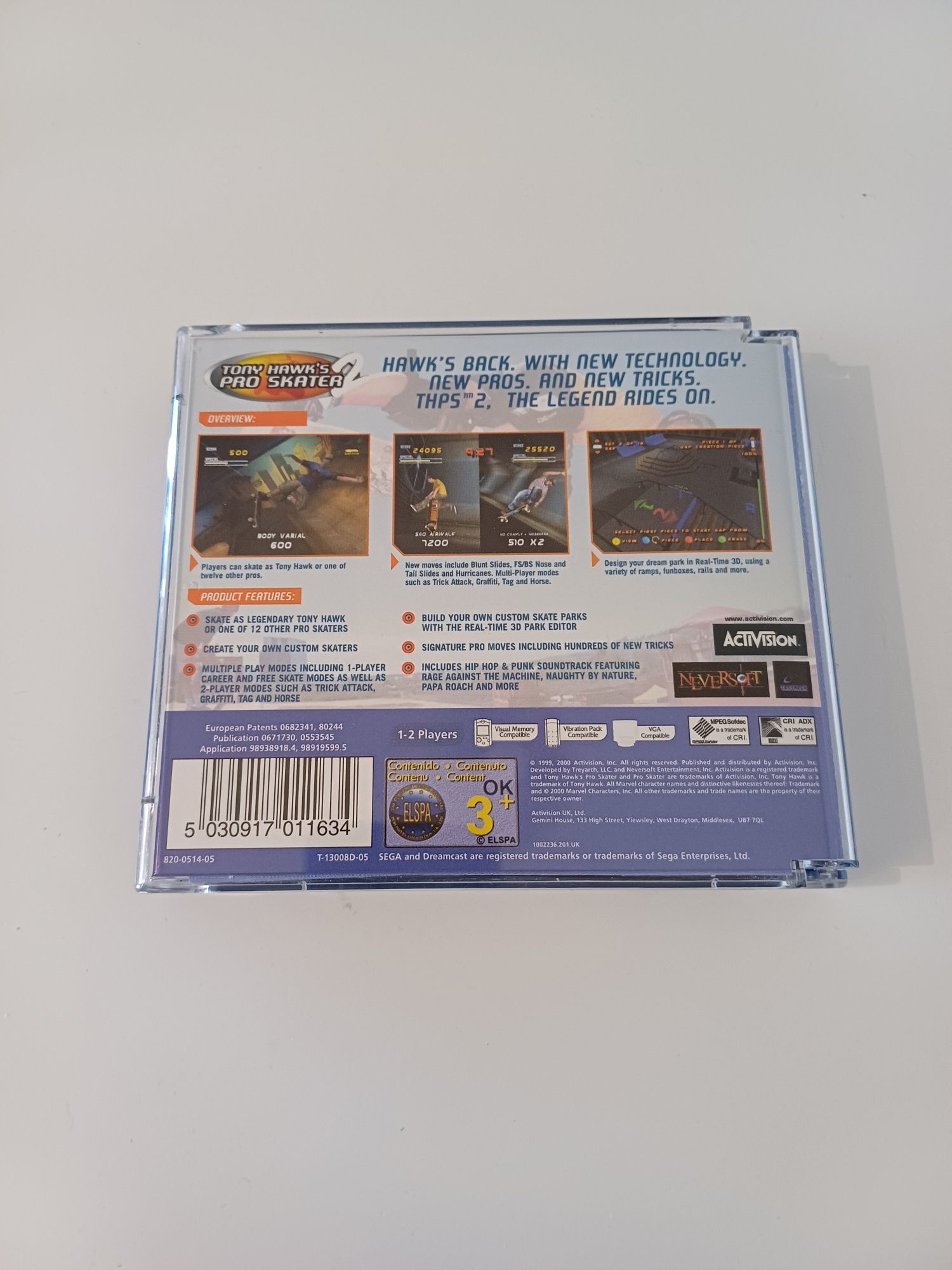 Tony Hawk's Pro Skater 2 Sega Dreamcast