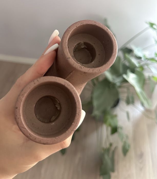 Ceramiczny ozdobny świecznik