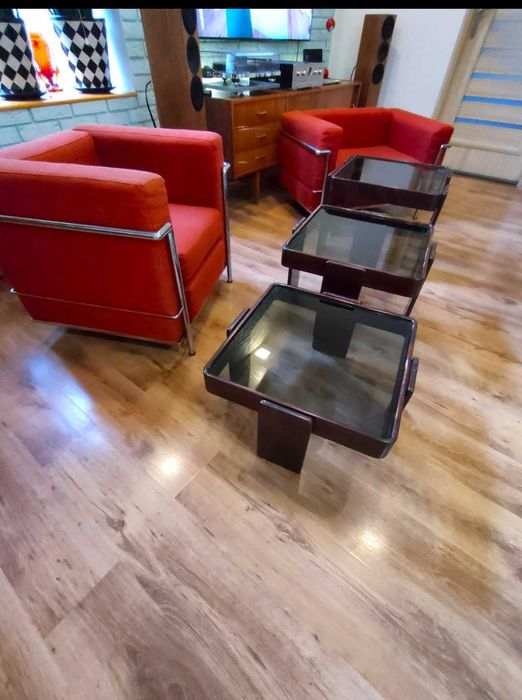 Stoliki modułowe, Cassina, G. Frattini, Włochy, vintage