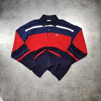 MĘSKI Vintage Sweter Rozpinany Guziki z Kołnierzykiem Lacoste PARIS 90
