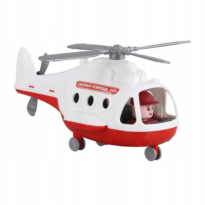 Helikopter ratowniczy z figurką pilota, SUPER JAKOŚĆ  Polesie 68668