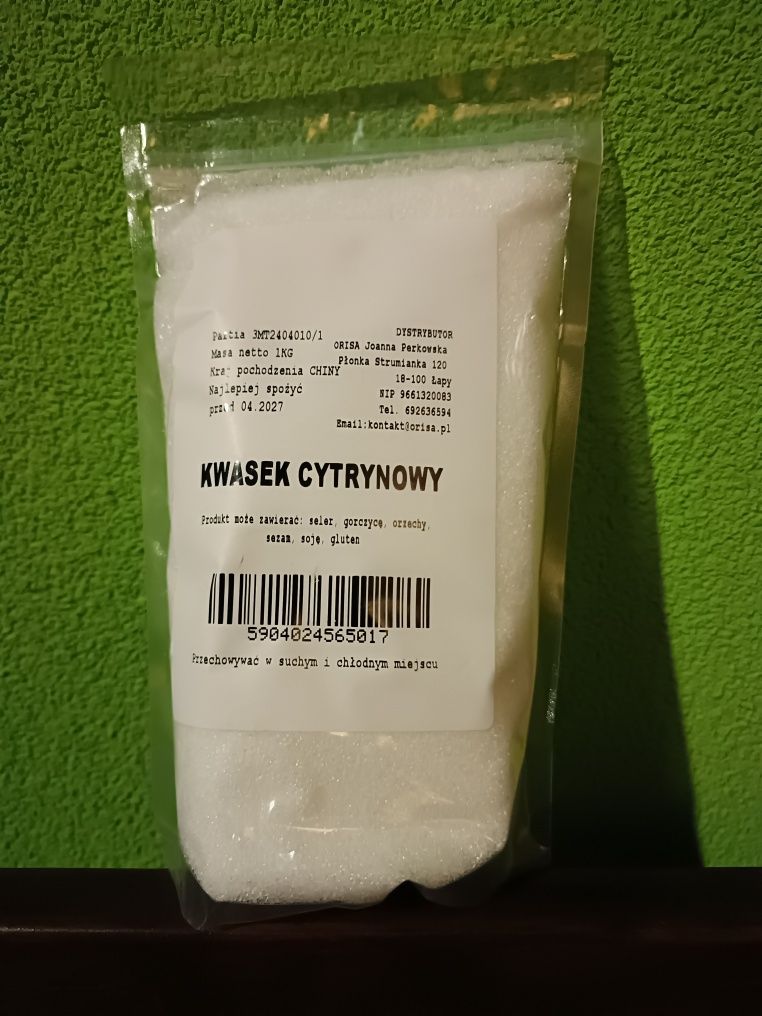Kwasek cytrynowy 1 kg Szybka wysyłka