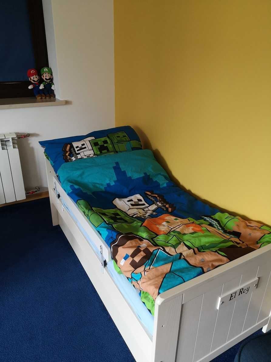 PINIO BARCELONA Łóżeczko 140×70 + szuflada + materac + barierka