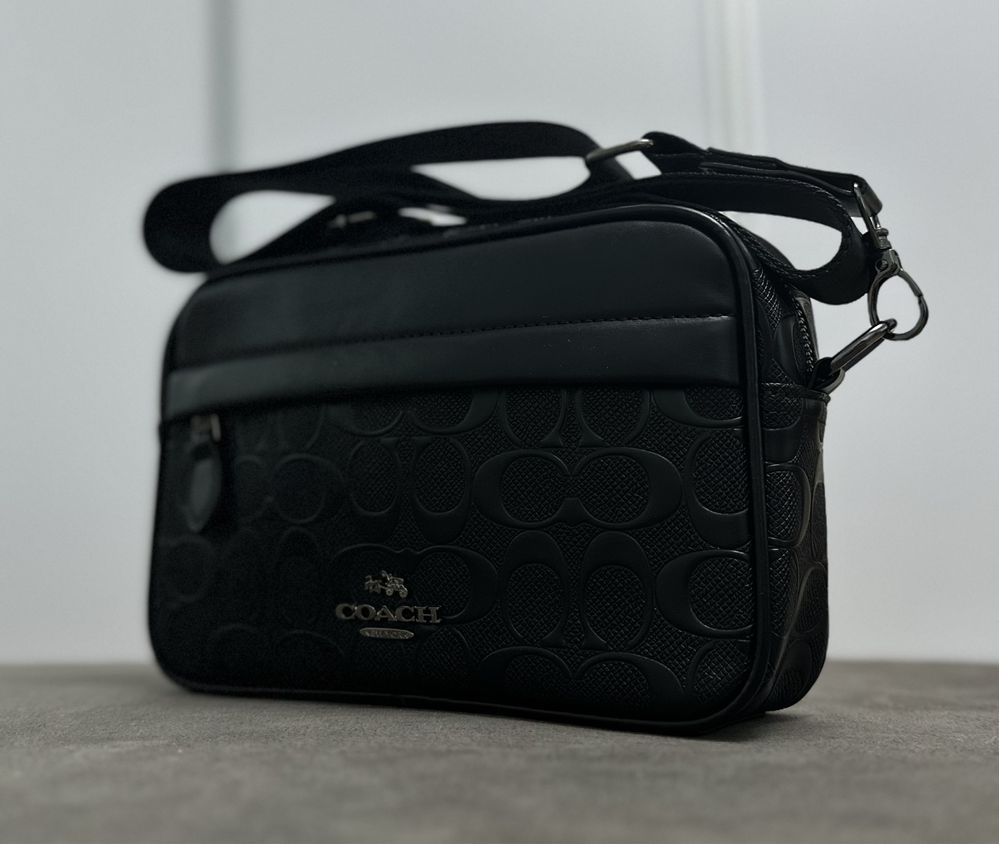 Сумка Coach Academy Crossbody Signature Leather Black