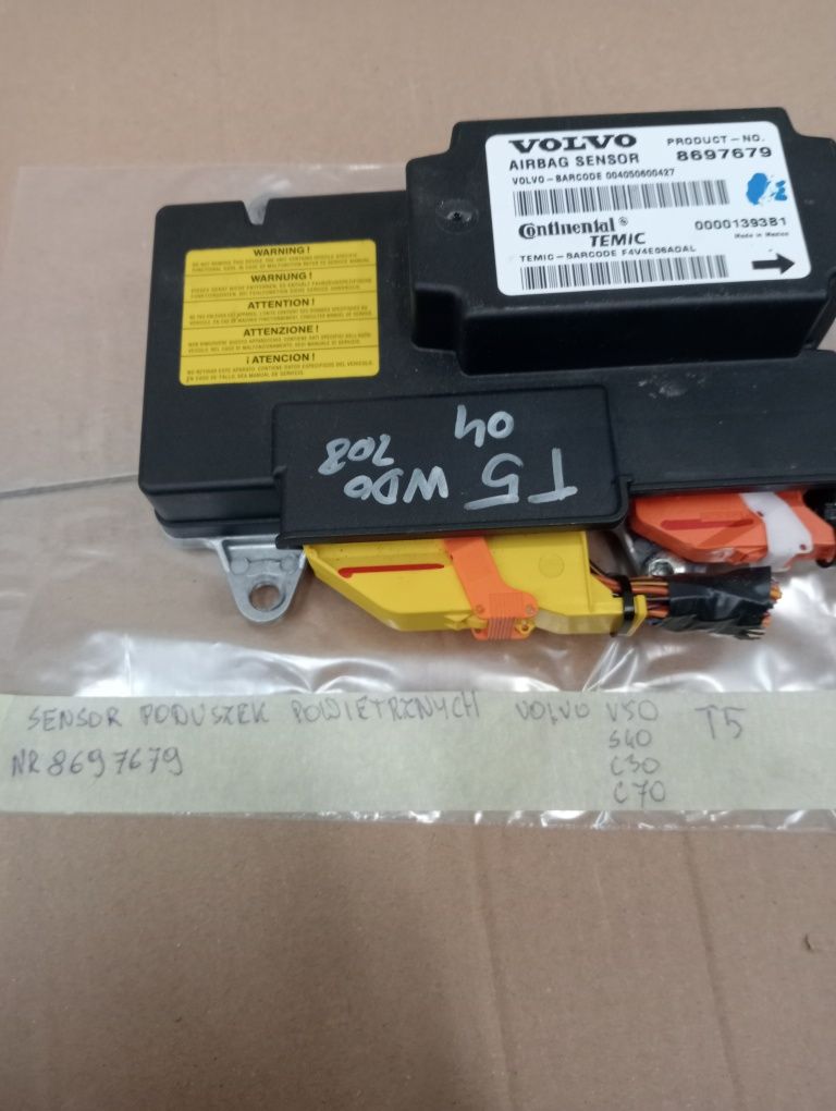 Sensor poduszek powietrznych volvo v50 s40 c30 c70   T5