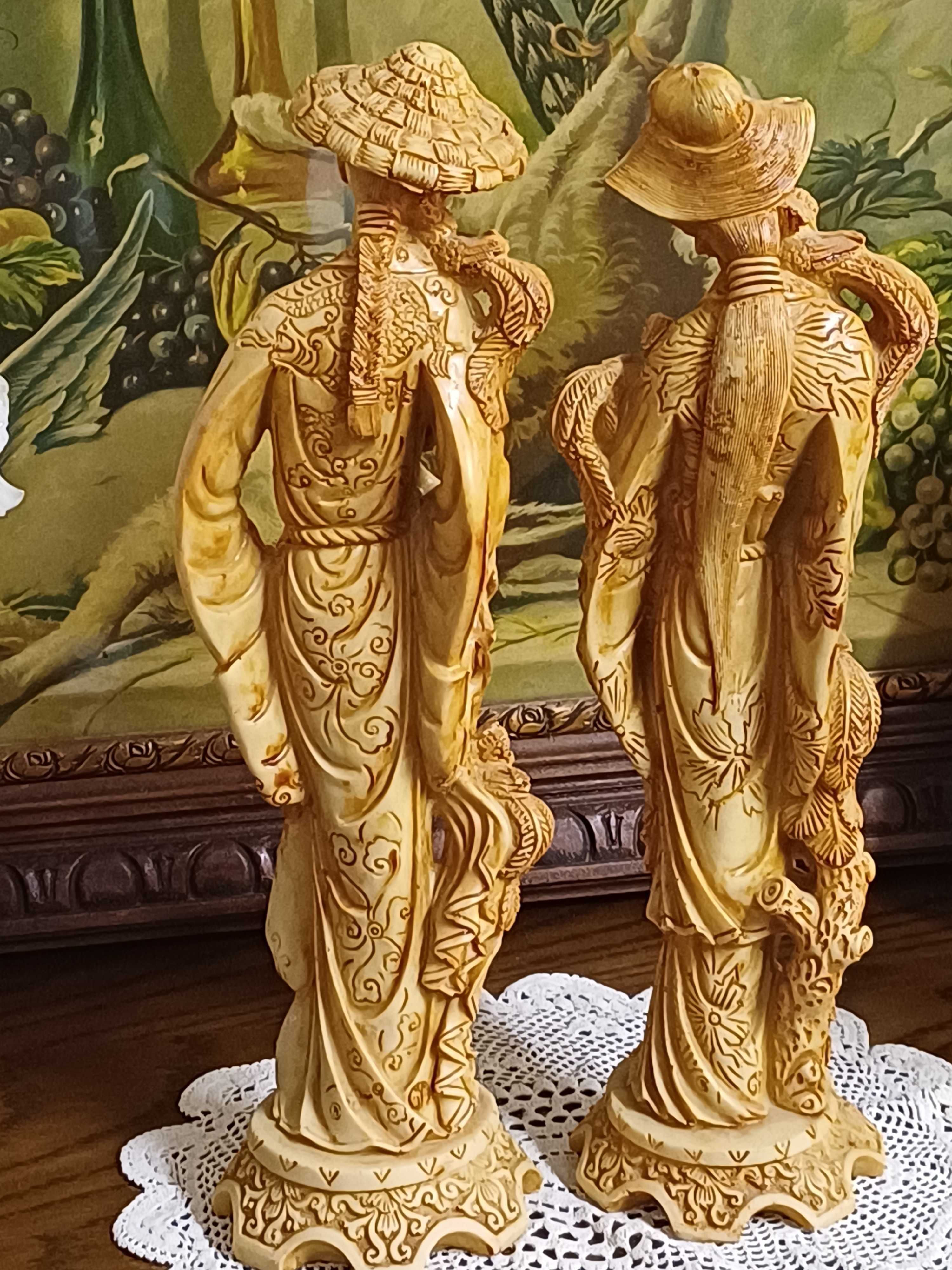 Figury gejsza i mandaryn wys.37cm. (P.4005)