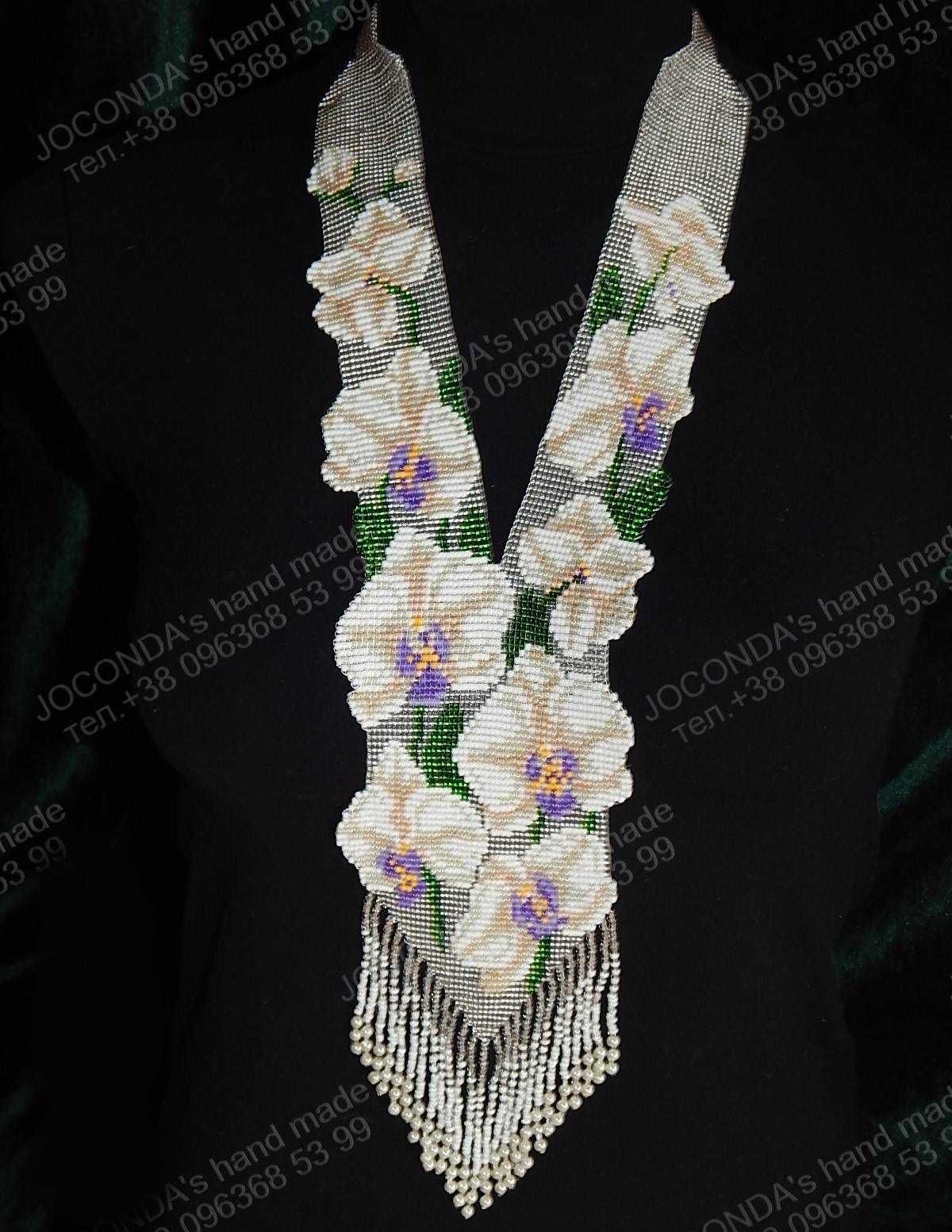 Gerdan krawat biżuteria z koralików