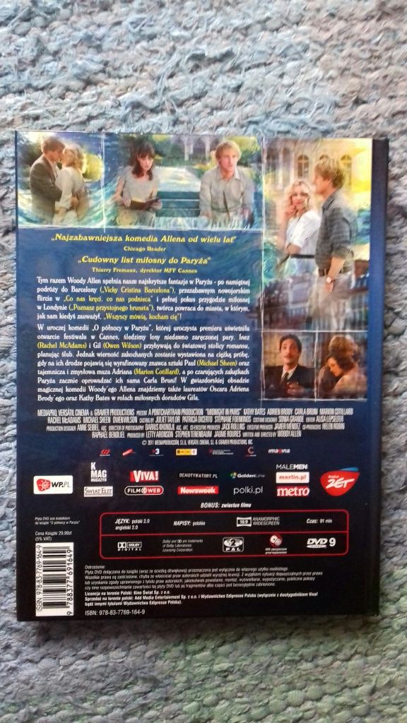 film DVD "O północy w Paryżu " Woody Allen
