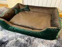 Лежак мебельный велюр 70х50х18см. Лежанка двухсторонняя для собаки.