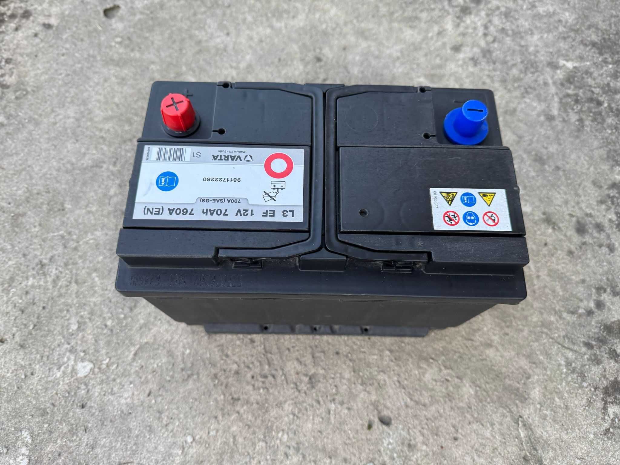 Akumulator 12 V, 70 AH, 760 A, EFB Varta Oryginał