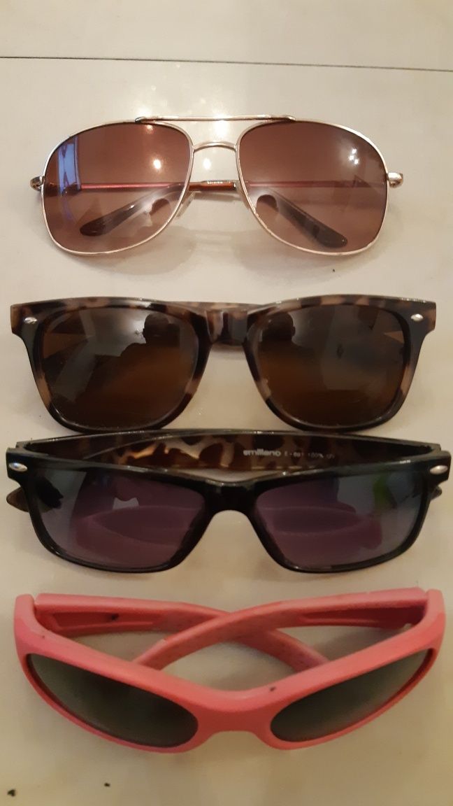 Komplet 4 par okularów przeciwslonecznych diverse