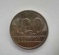 Moneta 100 zł z koroną  z 1990 r stan menniczy
