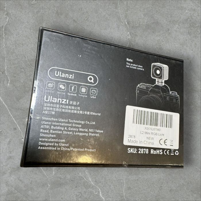 Мобільне освітлення Ulanzi L2 RGB video, photo