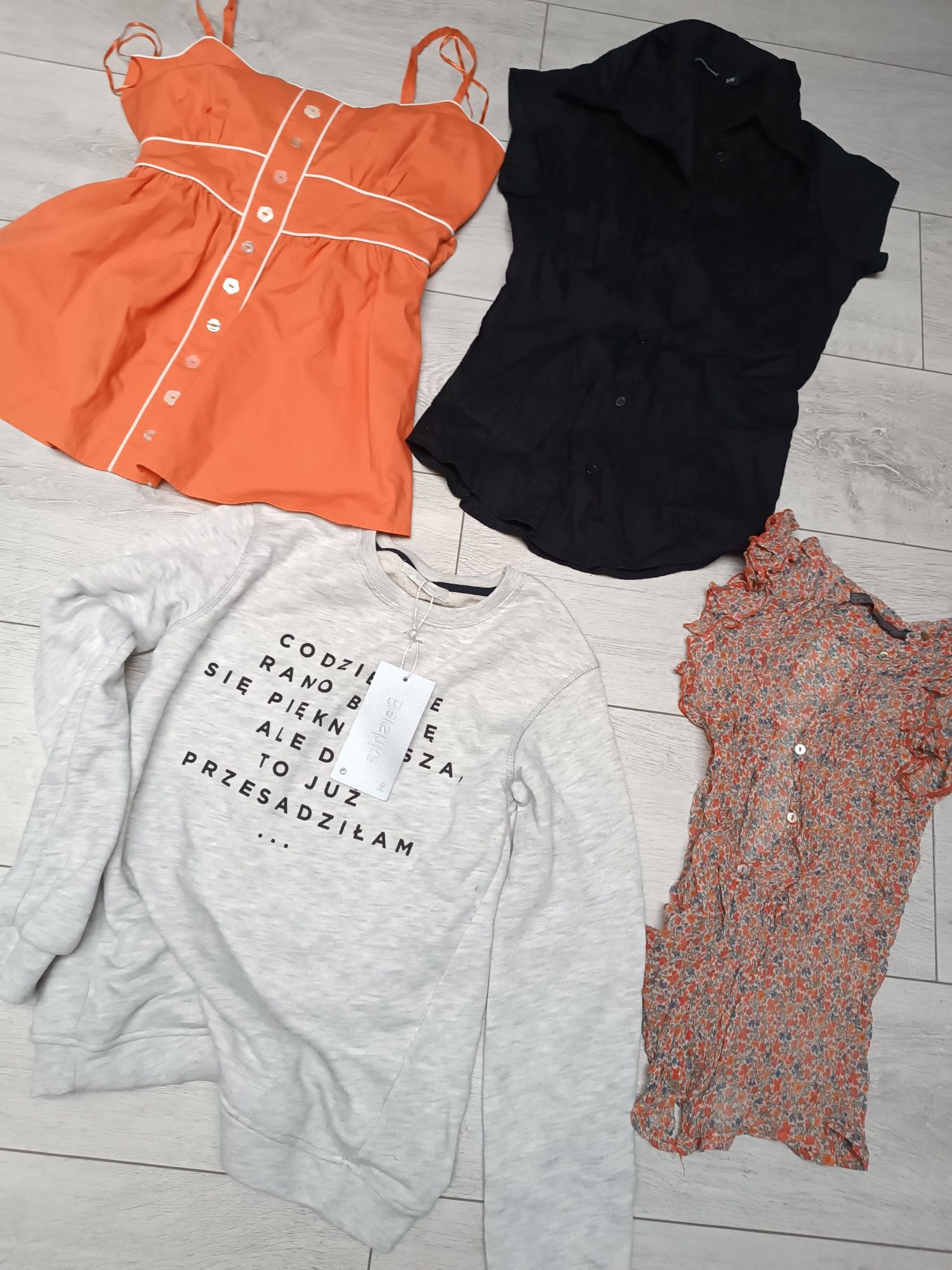 Zestaw ubrań paka s Bershka Zara bluza koszula top