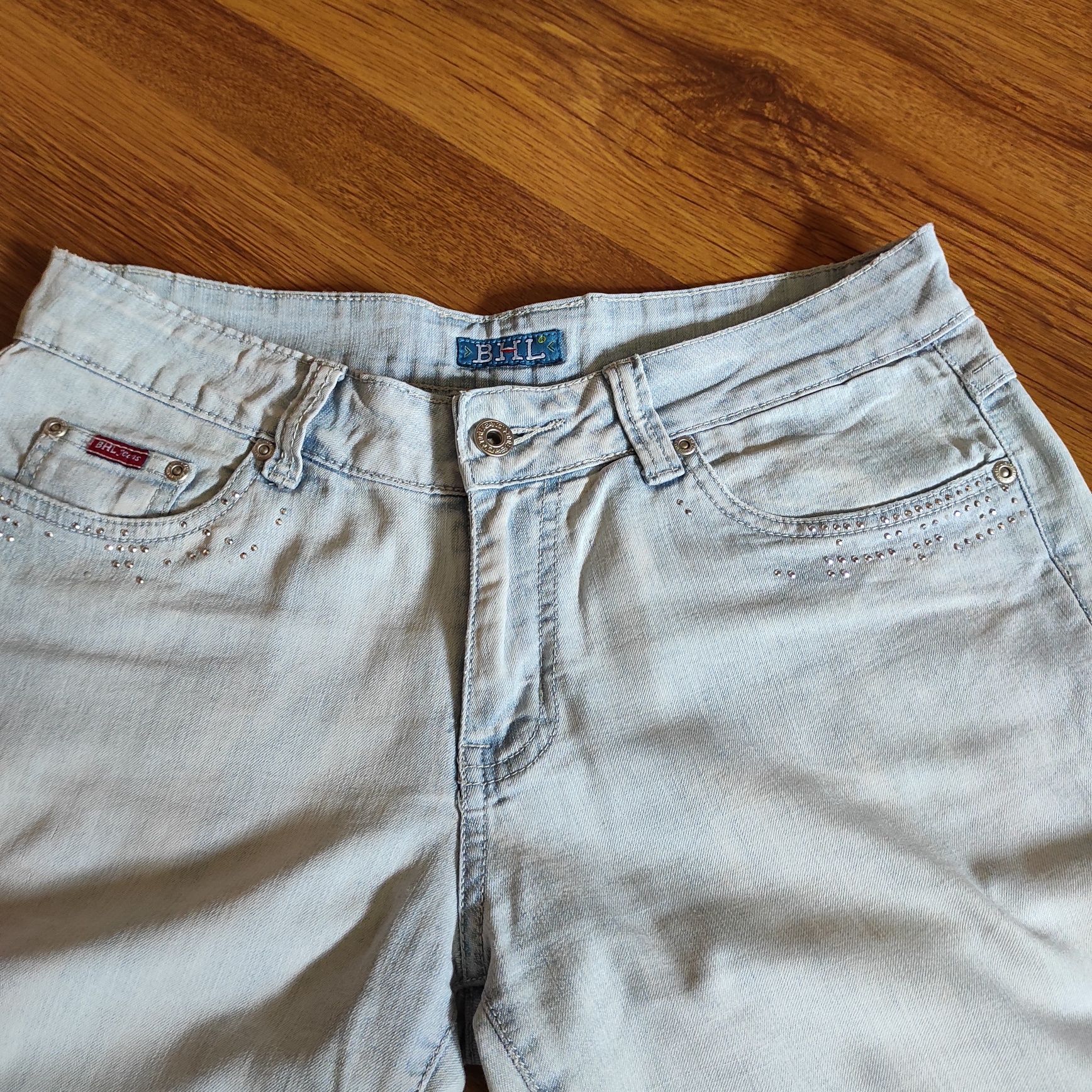 Spodnie 3/4, cienki jeans, XL