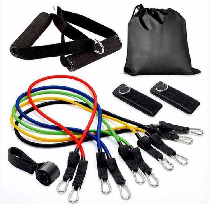 Набір трубчастих еспандерів, 5 штук, фітнес резинки