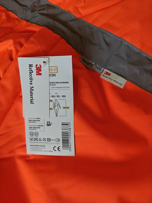 Spodnie robocze odblaskowe ocieplane L