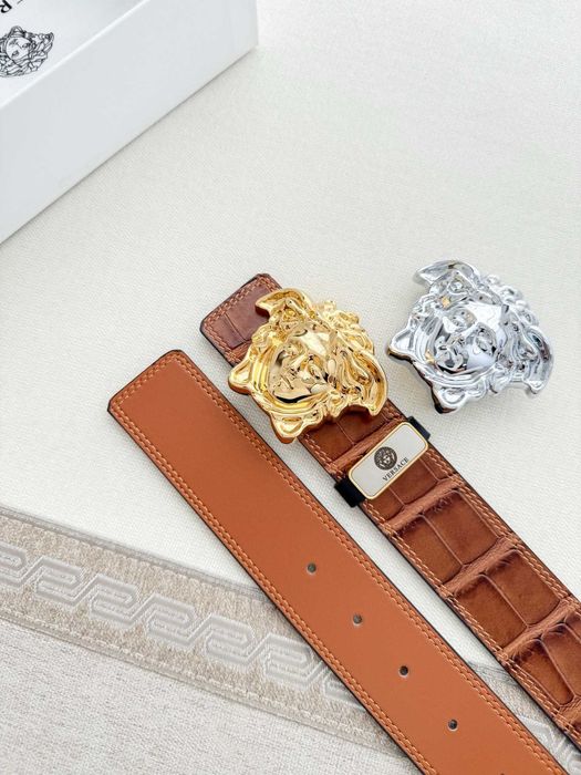Pasek firmowy męski, damski, skóra Versace 9643