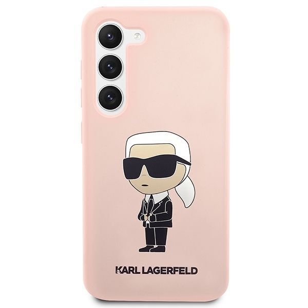 Etui Karl Lagerfeld Liquid Silicone Ikonik S23+ S916 Różowe