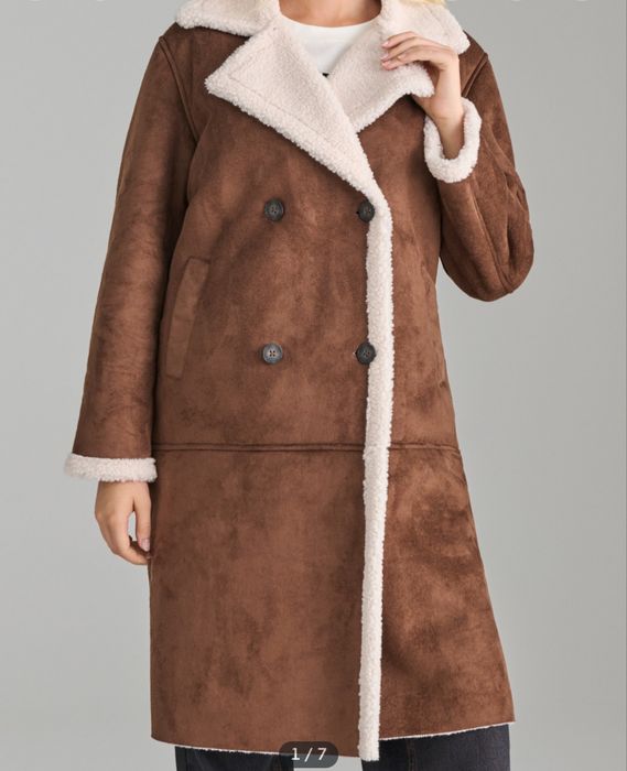 Жіноче пальто, дублянка зі штучної замші