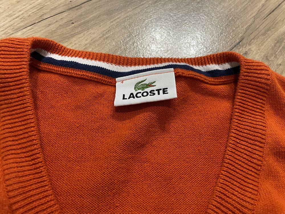Oryginalny Sweter Lacoste orange pomarańczowy M L