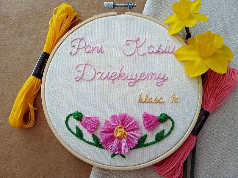 Personalizowany Haft prezent na urodziny dziewczyny, chłopca. Handmade