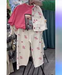 Джинсовий костюм для дівчинки 146-152