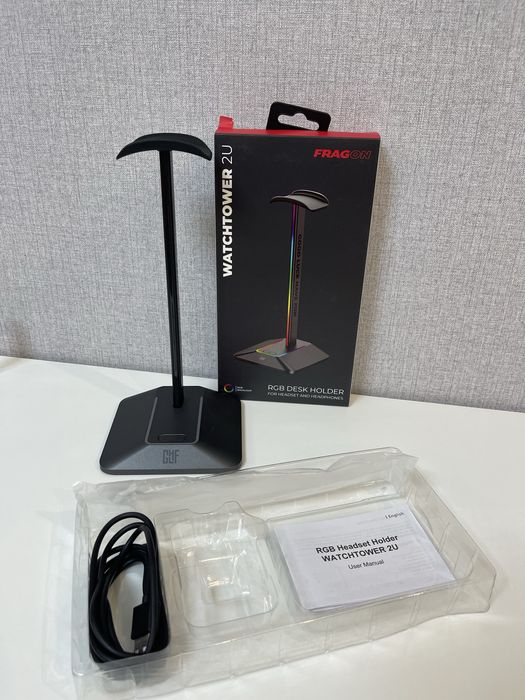 Підставка для навушників Fragon Watchtower 2U RGB Чорна