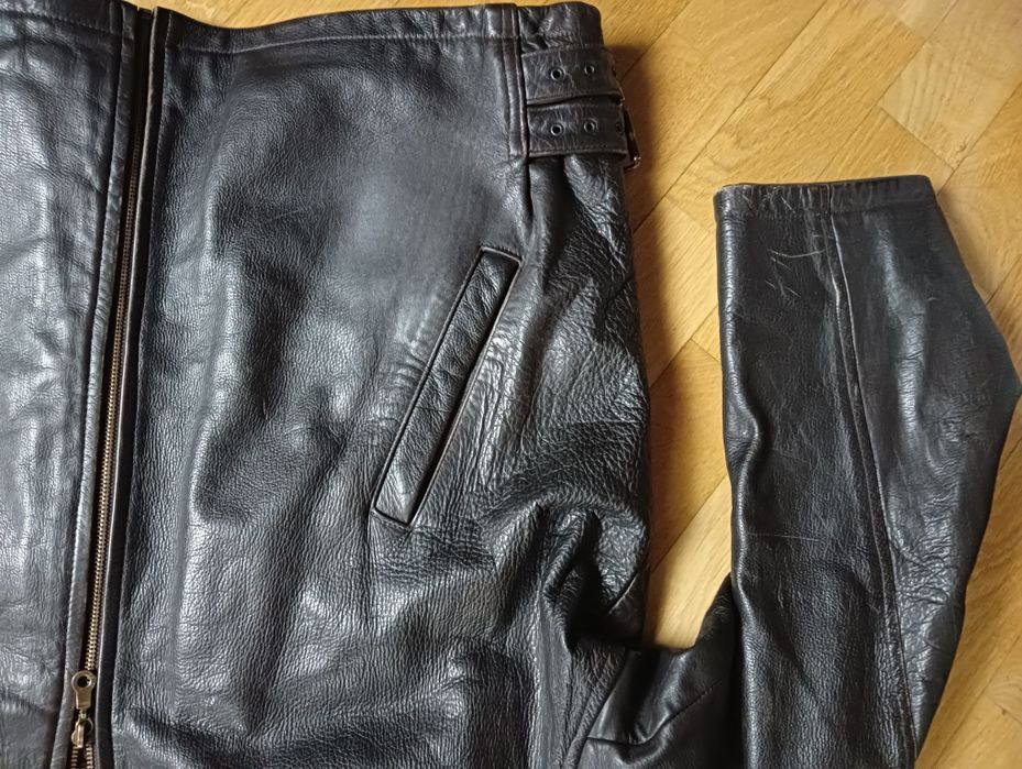 Kurtka skórzana vintage XL/XXL skóra j. ochnik pilotka bomberka