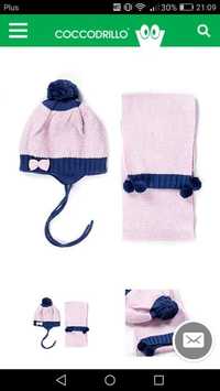 Zimowy komplet COCCODRILLO ( czapka , szalik , rękawiczki )