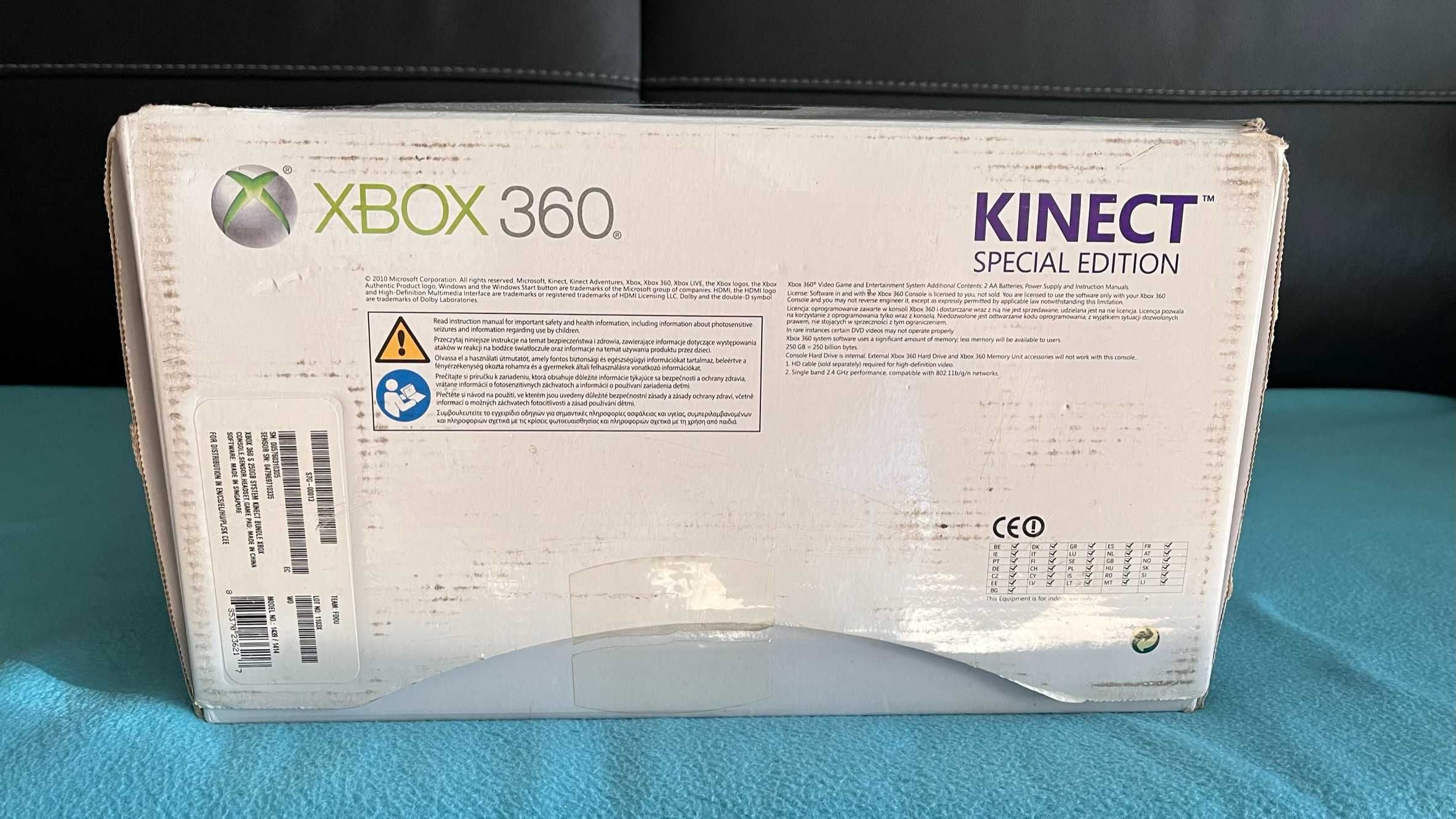 XBox 360 250GB Kinect z dwoma padami