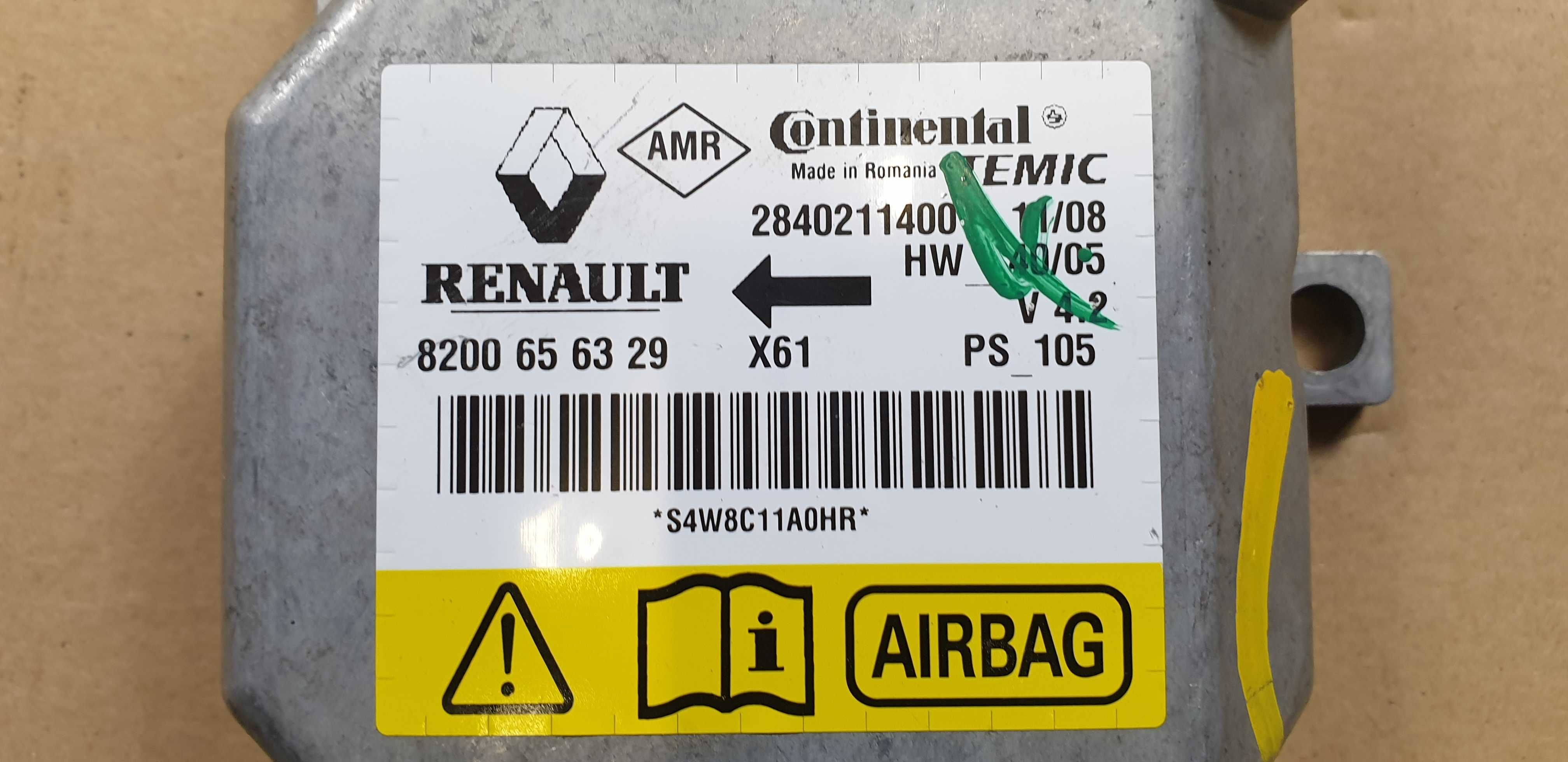 sensor moduł air bag poduszek powietrznych Renault kangoo II 2