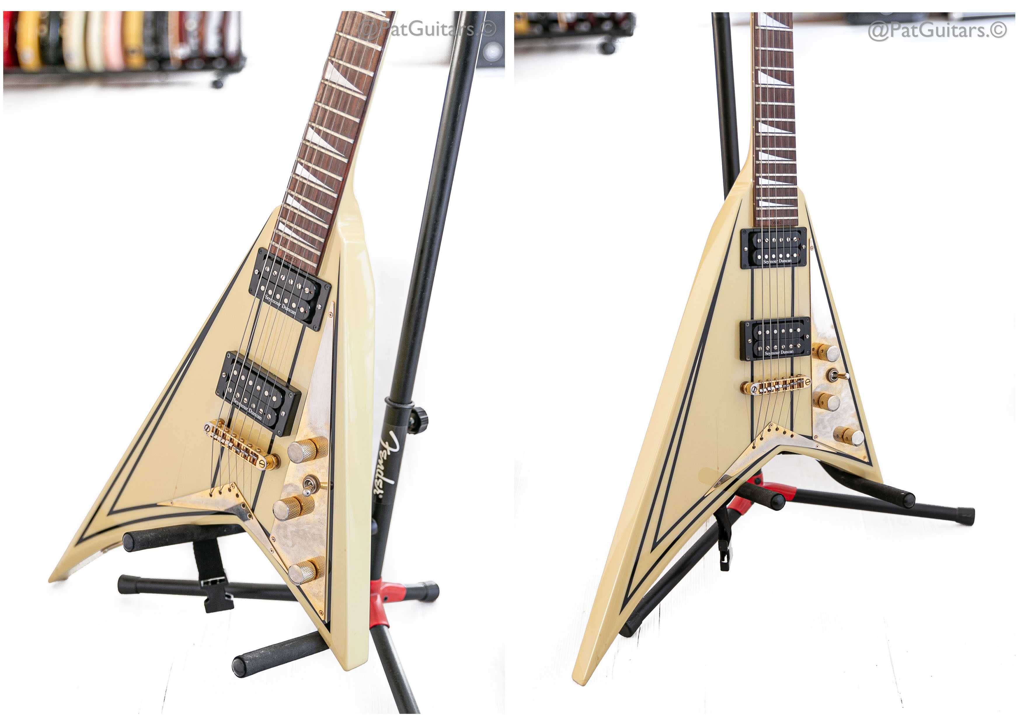 2006 Jackson Pro Series RR5 Rhoads MIJ Ivory with Black Pinstripes