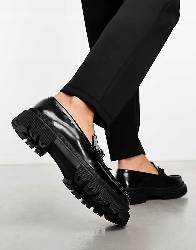 Asos Design 39 Czarne Klasyczne Loafersy Unisex H16659