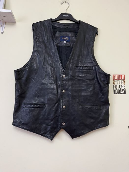 Skórzana kamizelka męska XXL