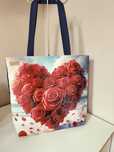 Torebka serce z róż shopper bag duża 45/45 torebka na dzień mamy
