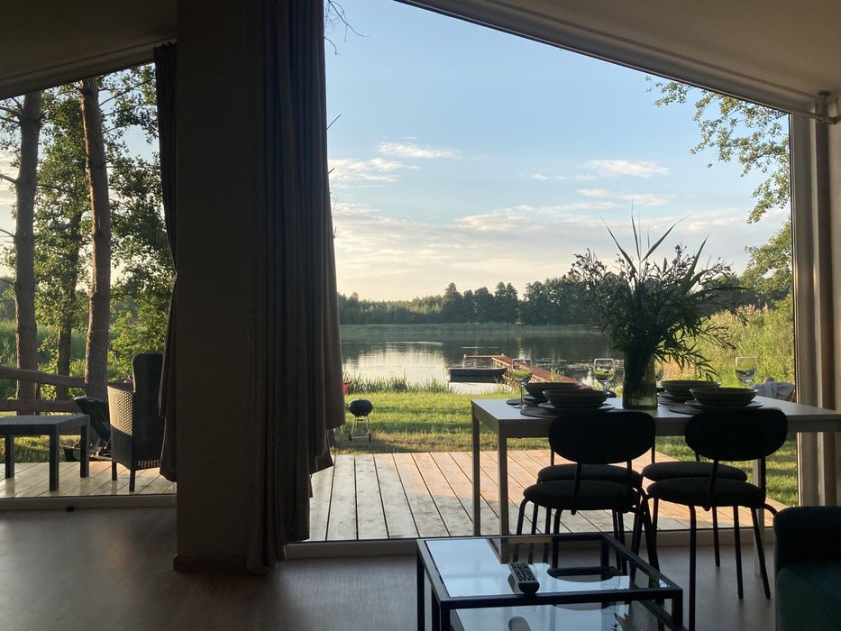 Domki nad jeziorem Domek Mazury Noclegi Mazurach Własna Linia brzegowa