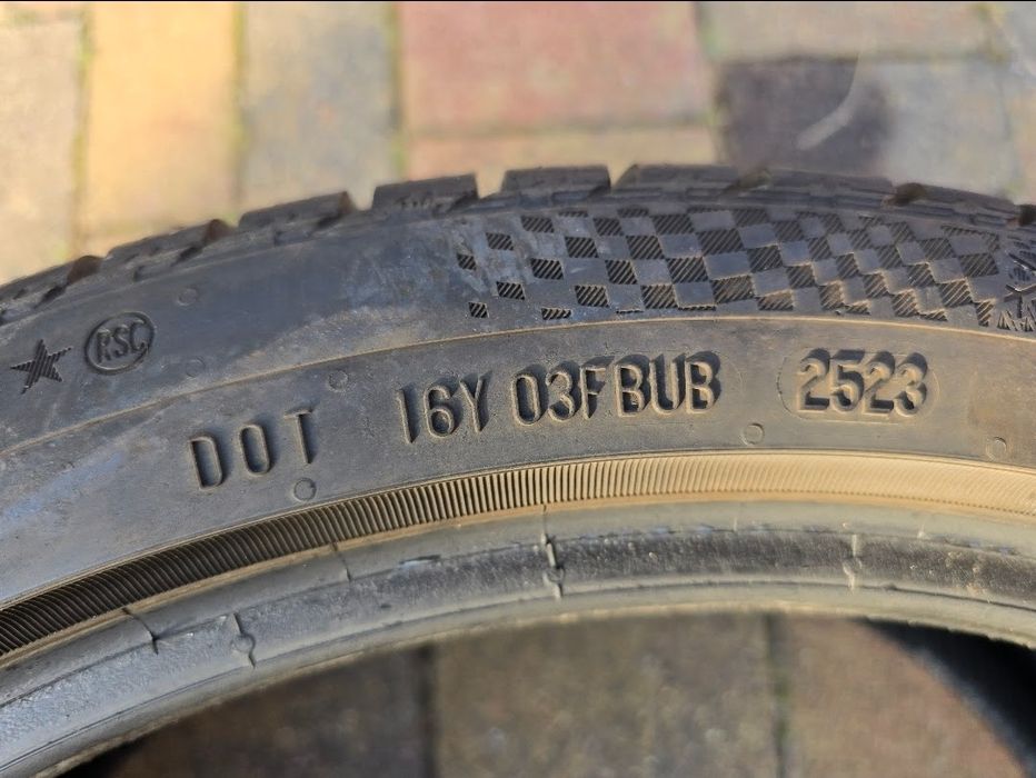 Opony 19"  continental 225/40 i 255/35 R19 XL – komplet, stan bdb,